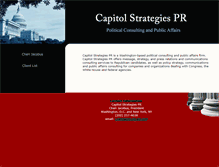 Tablet Screenshot of capitolstrategiespr.com